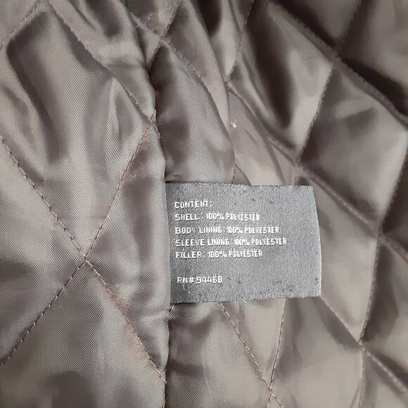 Perry Ellis Portfolio Mens L Bomber Jacket Tan Windbreaker Utility Insulated - Picture 9 of 10